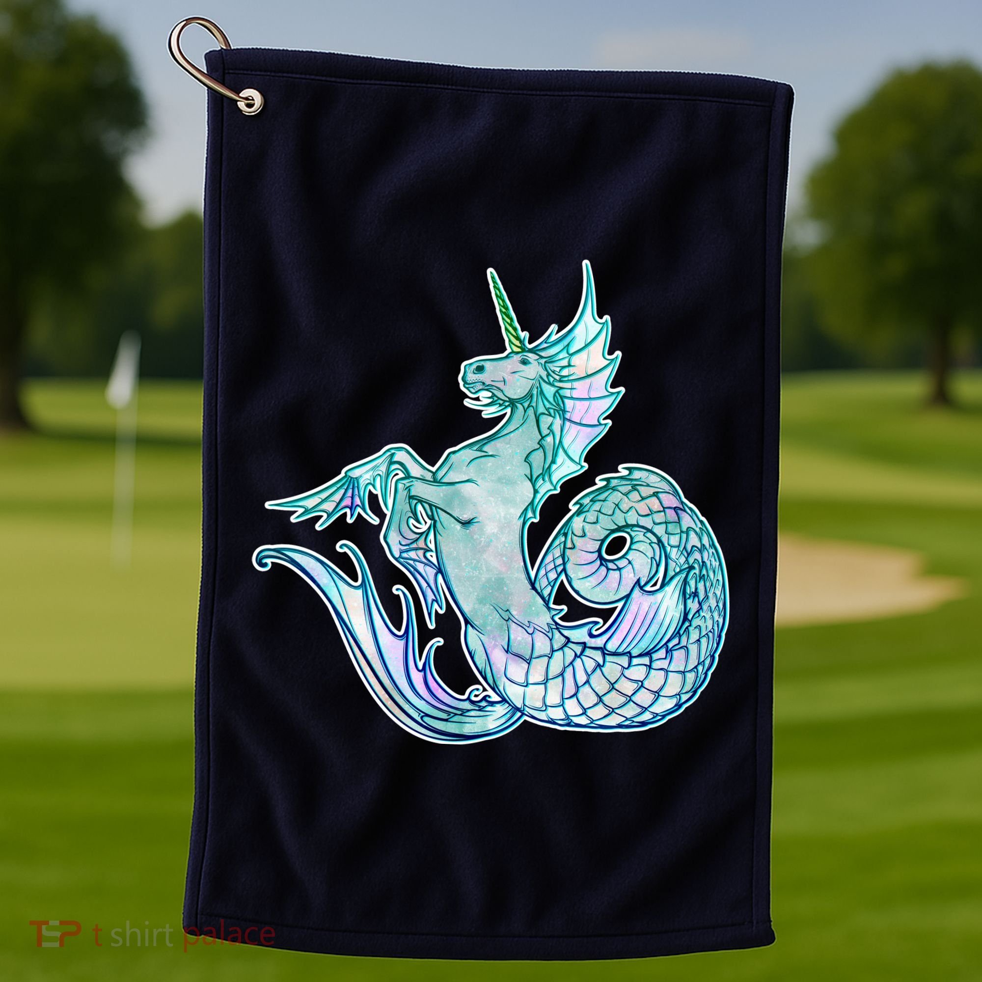 Unicorn Mermaid Hippocampus Golf Towel