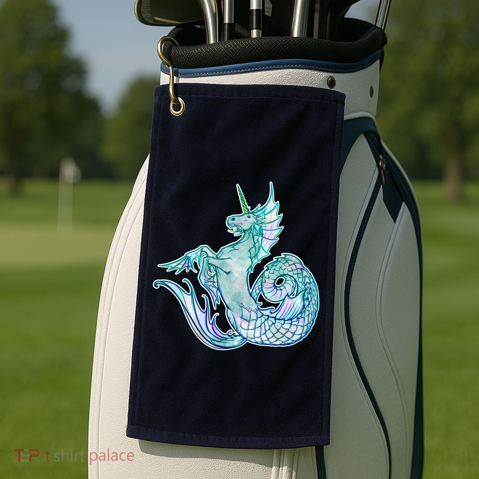 Unicorn Mermaid Hippocampus Golf Towel
