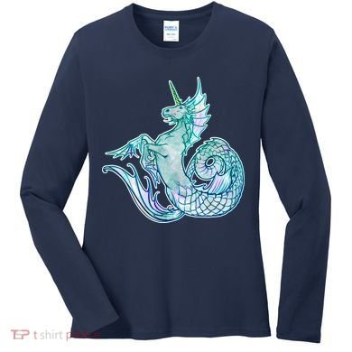Unicorn Mermaid Hippocampus Women's Long Sleeve Shirt