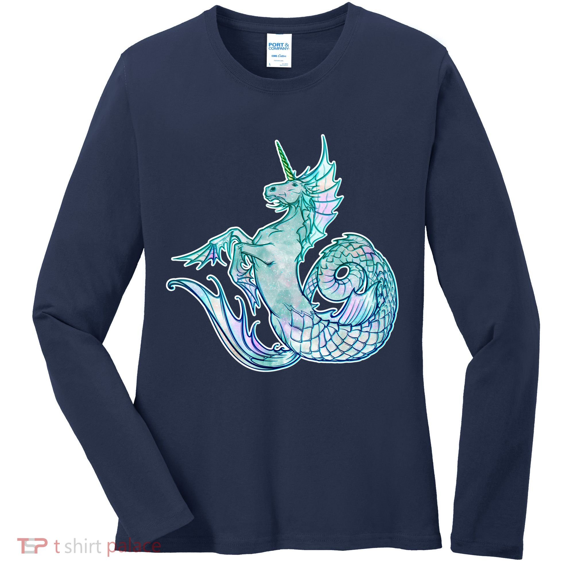 Unicorn Mermaid Hippocampus Women's Long Sleeve Shirt