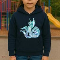 Unicorn Mermaid Hippocampus Kids Hoodie thumb 3