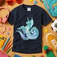 Unicorn Mermaid Hippocampus Kids T-Shirt thumb 3