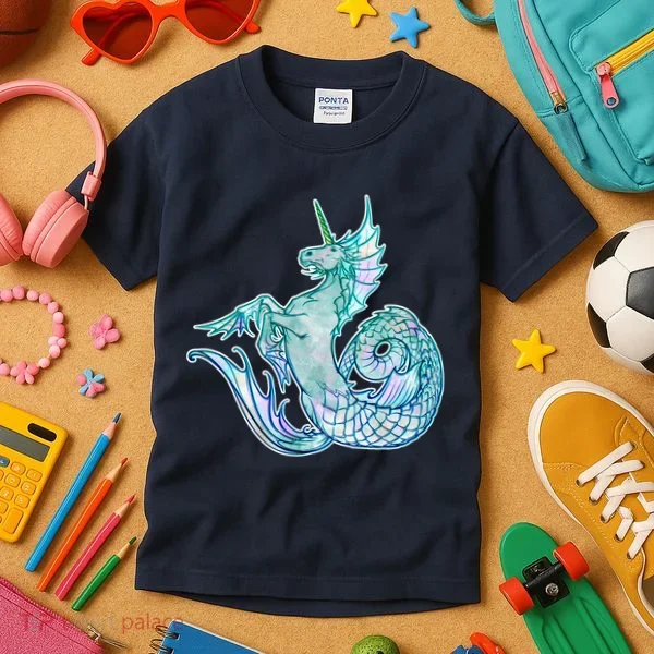 Unicorn Mermaid Hippocampus Kids T-Shirt