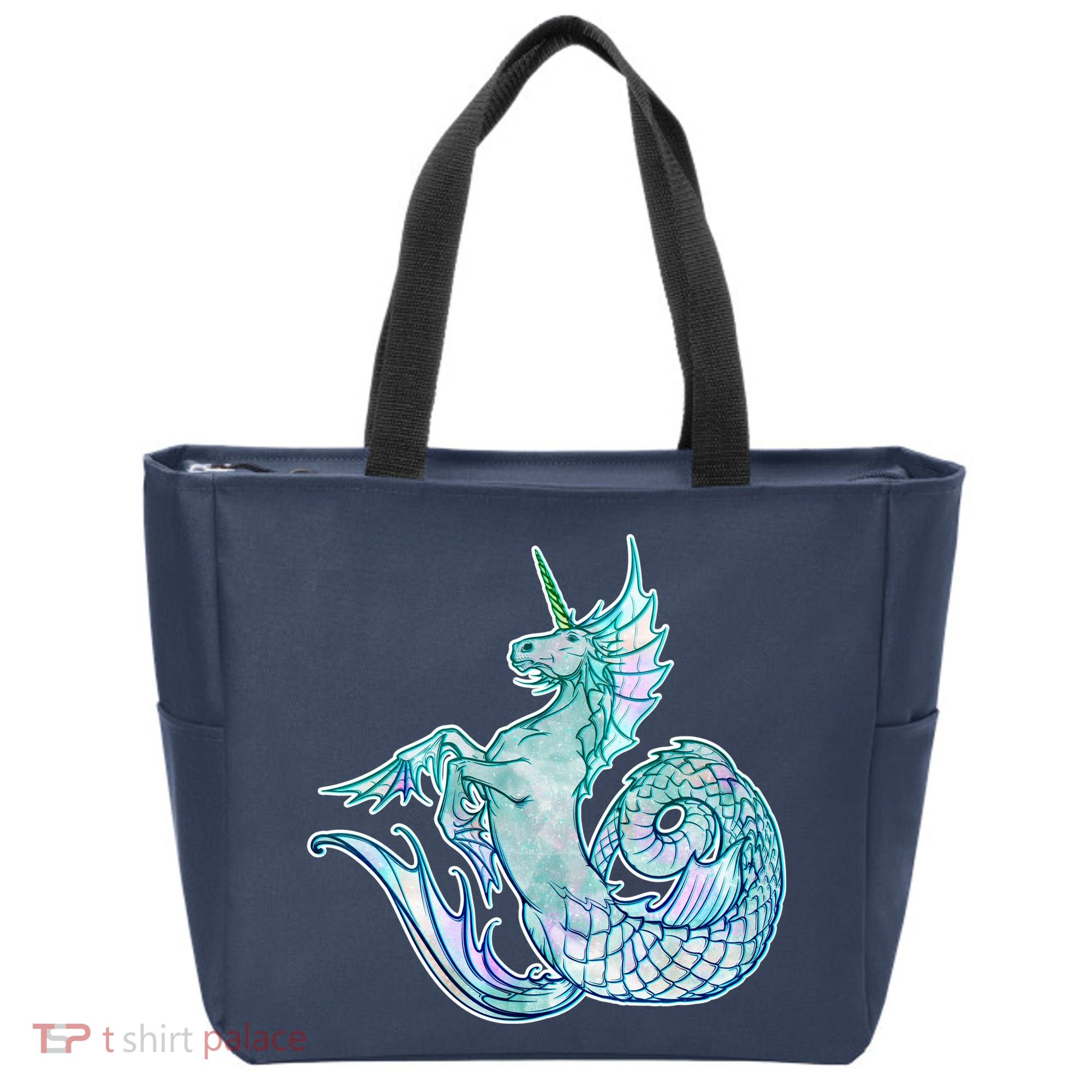 Unicorn Mermaid Hippocampus Tote Bag