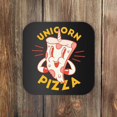Unicorn Pizza Coaster