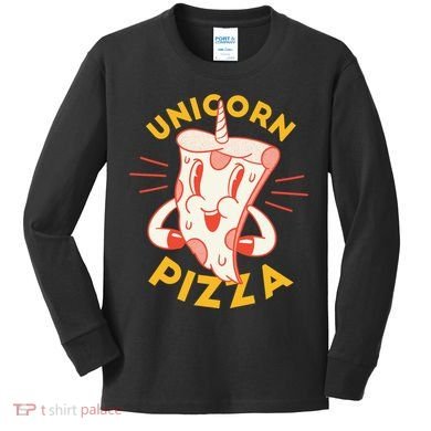 Unicorn Pizza Kids Long Sleeve Shirt