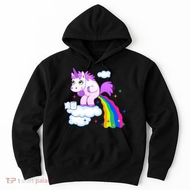 Unicorn Pooping A Rainbow Hoodie