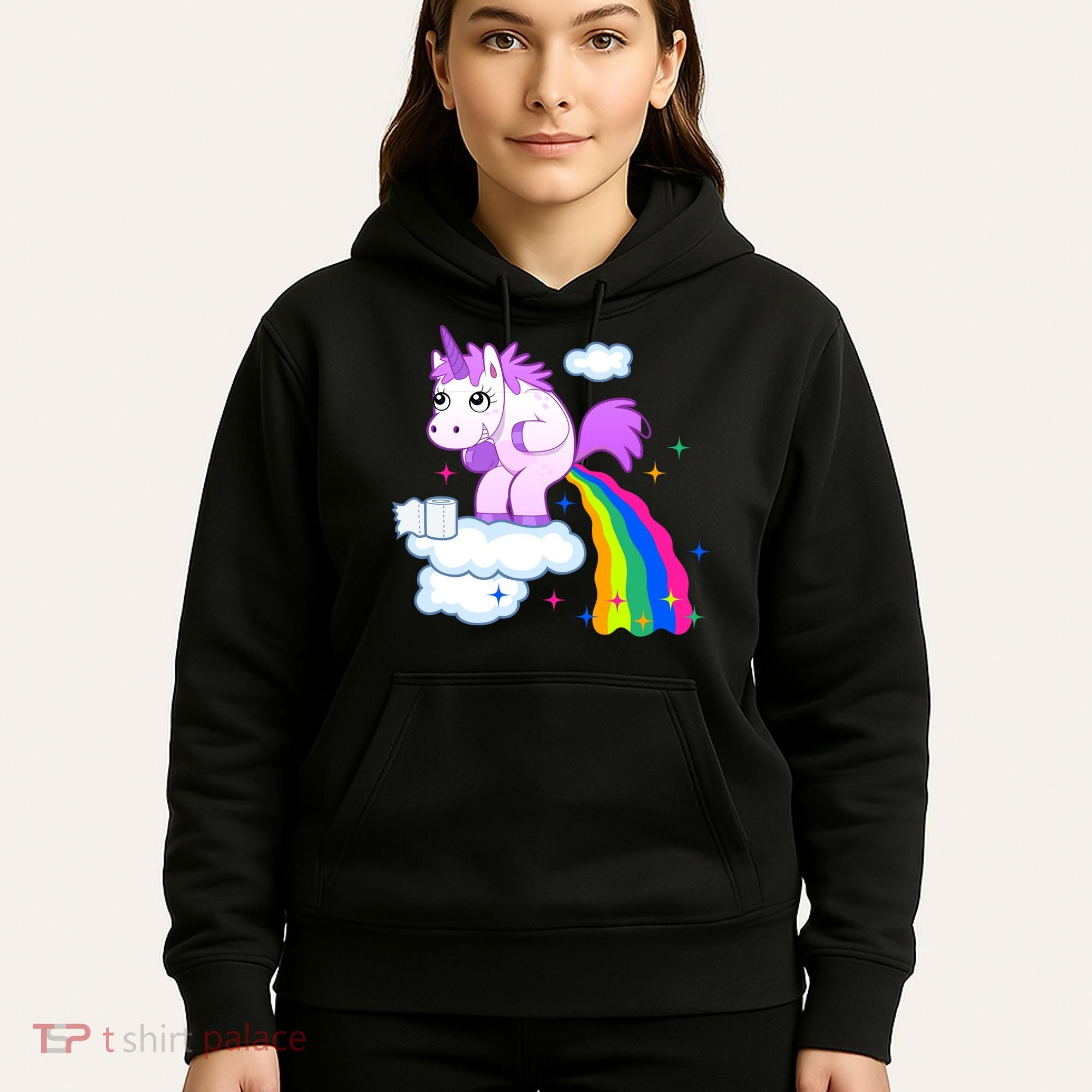 Unicorn Pooping A Rainbow Hoodie