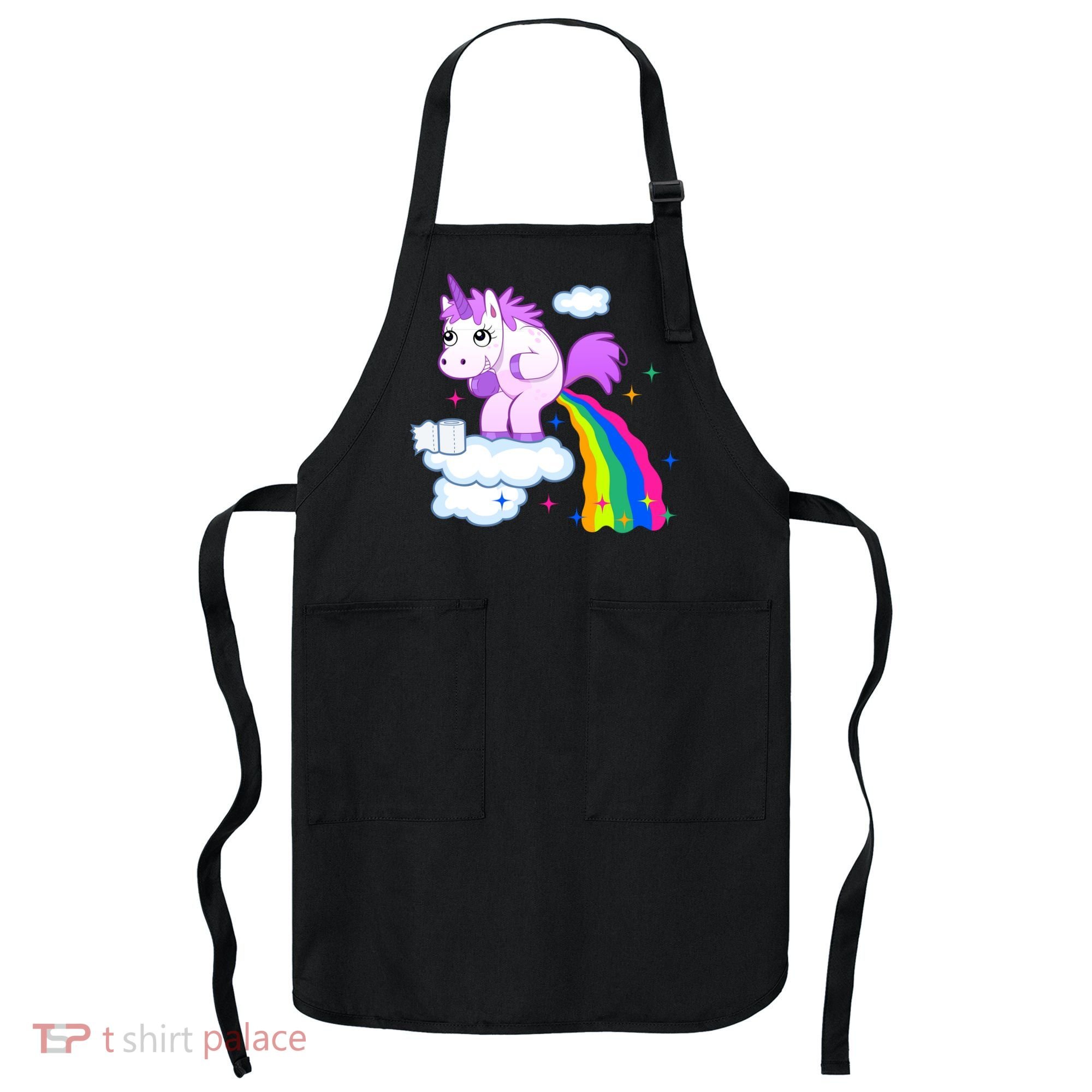 Unicorn Pooping A Rainbow Apron