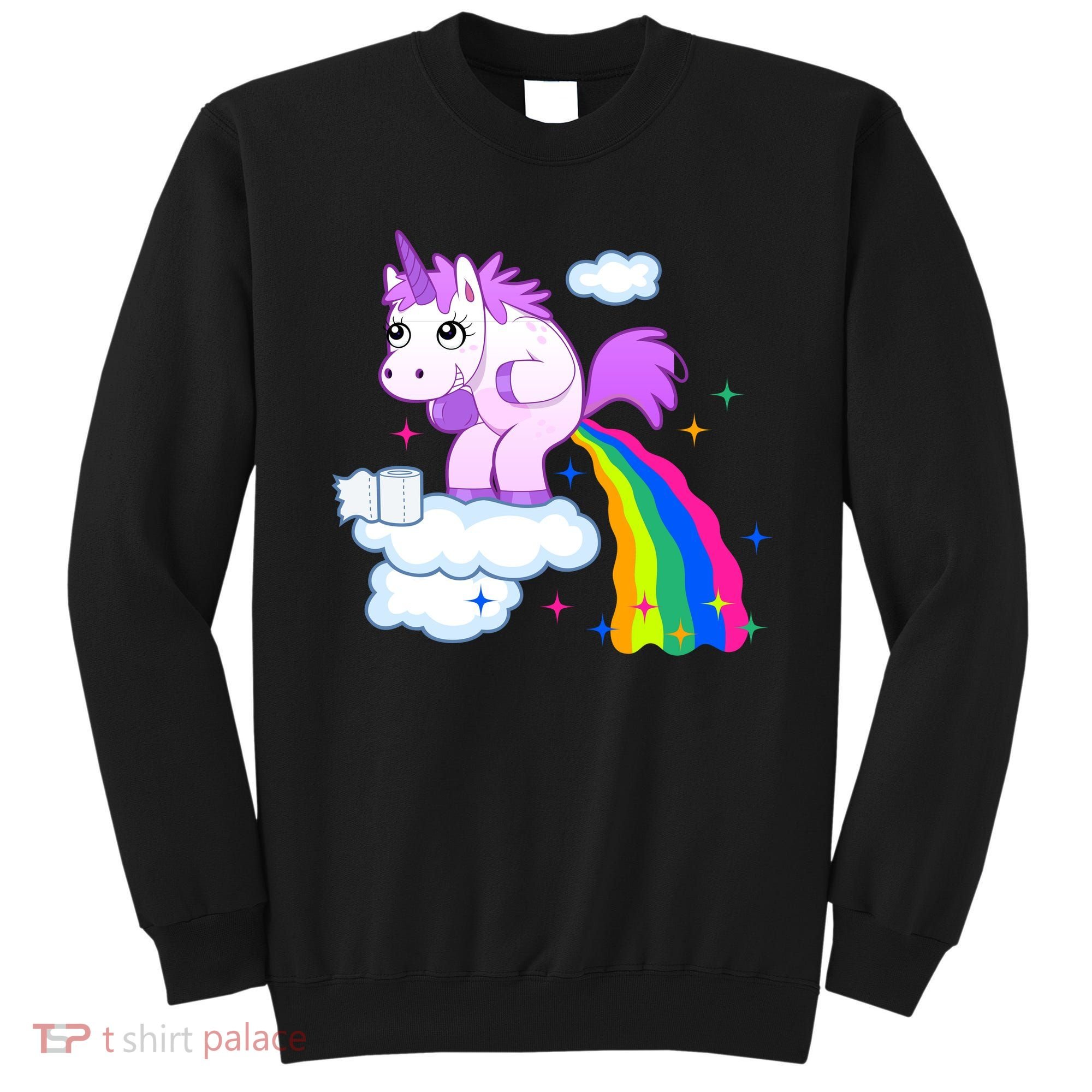 Unicorn Pooping A Rainbow Sweatshirt