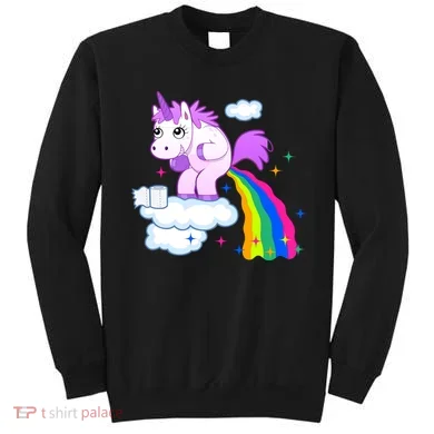 Unicorn Pooping A Rainbow Sweatshirt
