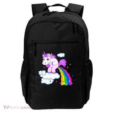 Unicorn Pooping A Rainbow Backpack