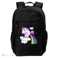 Unicorn Pooping A Rainbow Backpack thumb 0