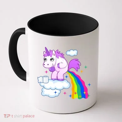 Unicorn Pooping A Rainbow Coffee Mug