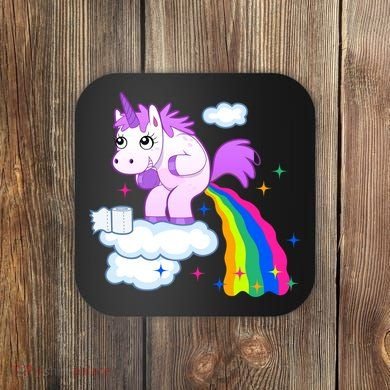 Unicorn Pooping A Rainbow Coaster