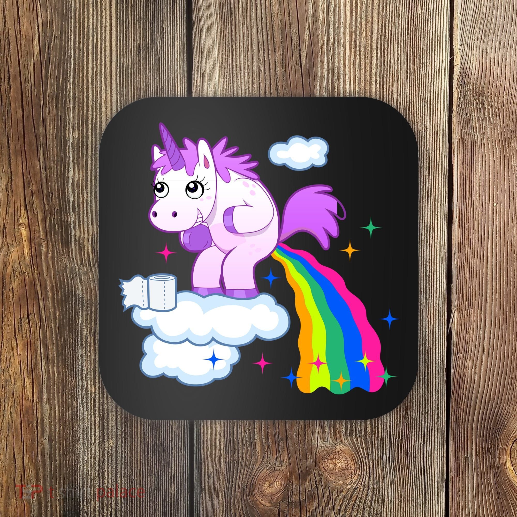 Unicorn Pooping A Rainbow Coaster