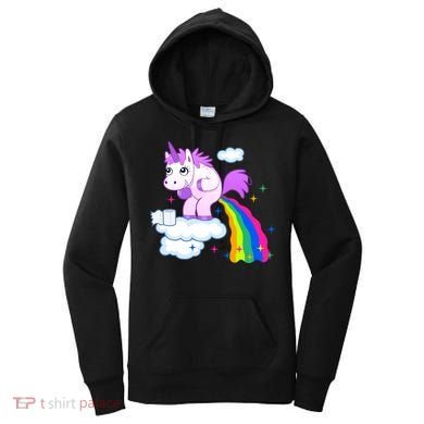 Unicorn Pooping A Rainbow Women's Hoodie