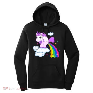 Unicorn Pooping A Rainbow Women's Hoodie