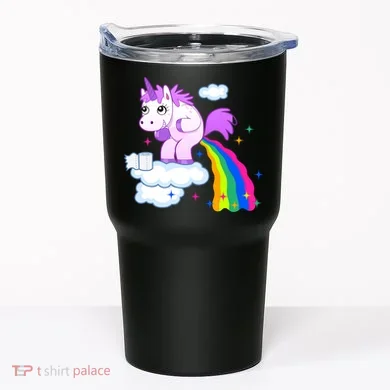 Unicorn Pooping A Rainbow Tumbler