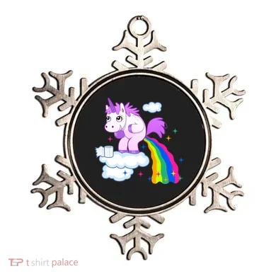 Unicorn Pooping A Rainbow Ornament