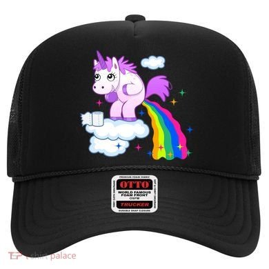 Unicorn Pooping A Rainbow Hat