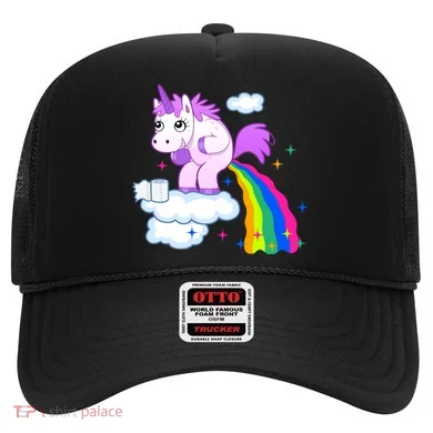 Unicorn Pooping A Rainbow Hat