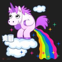 Unicorn Pooping A Rainbow Hat thumb 2