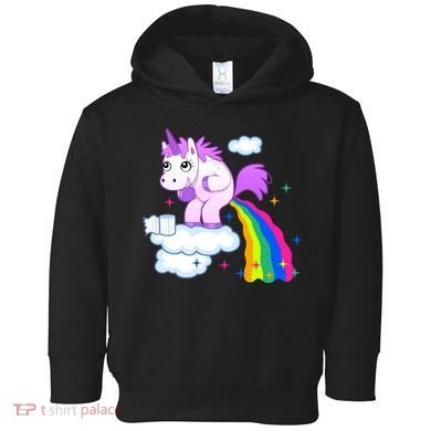 Unicorn Pooping A Rainbow Toddler Hoodie