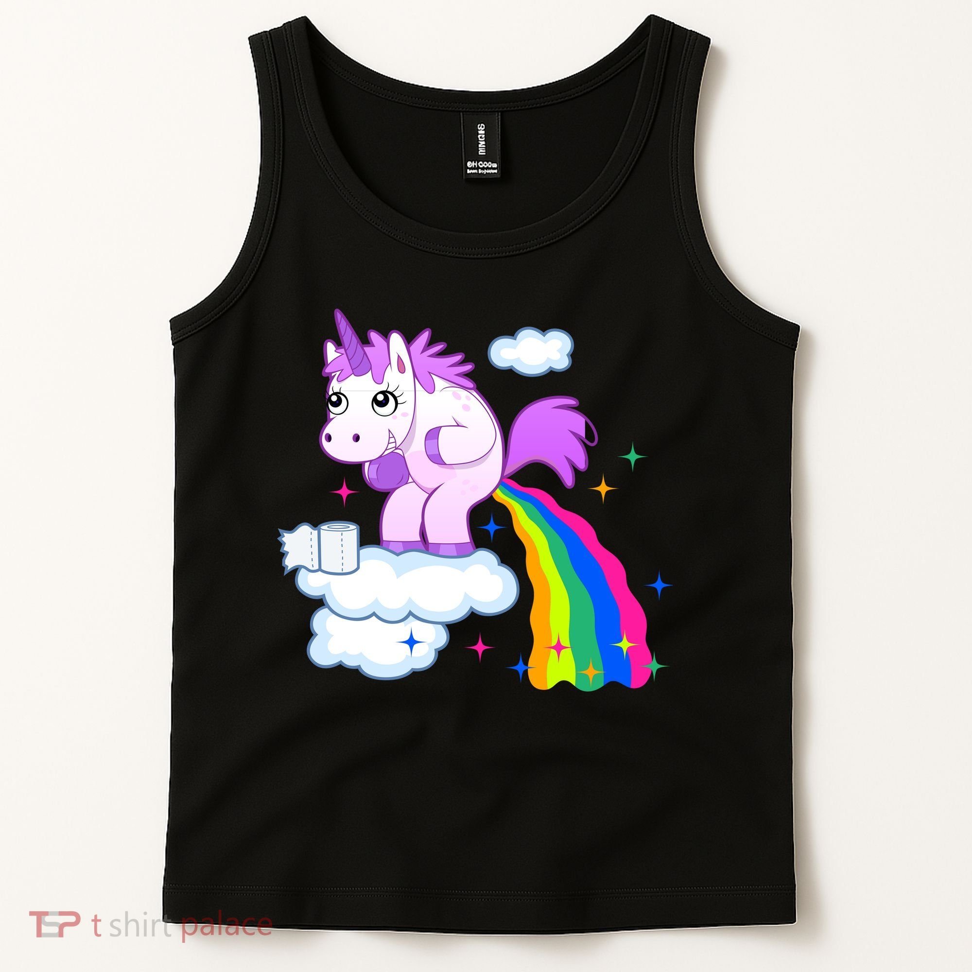 Unicorn Pooping A Rainbow Tank Top
