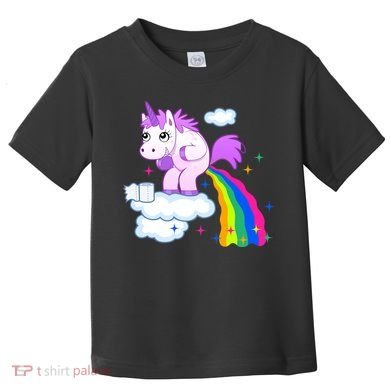 Unicorn Pooping A Rainbow Toddler T-Shirt