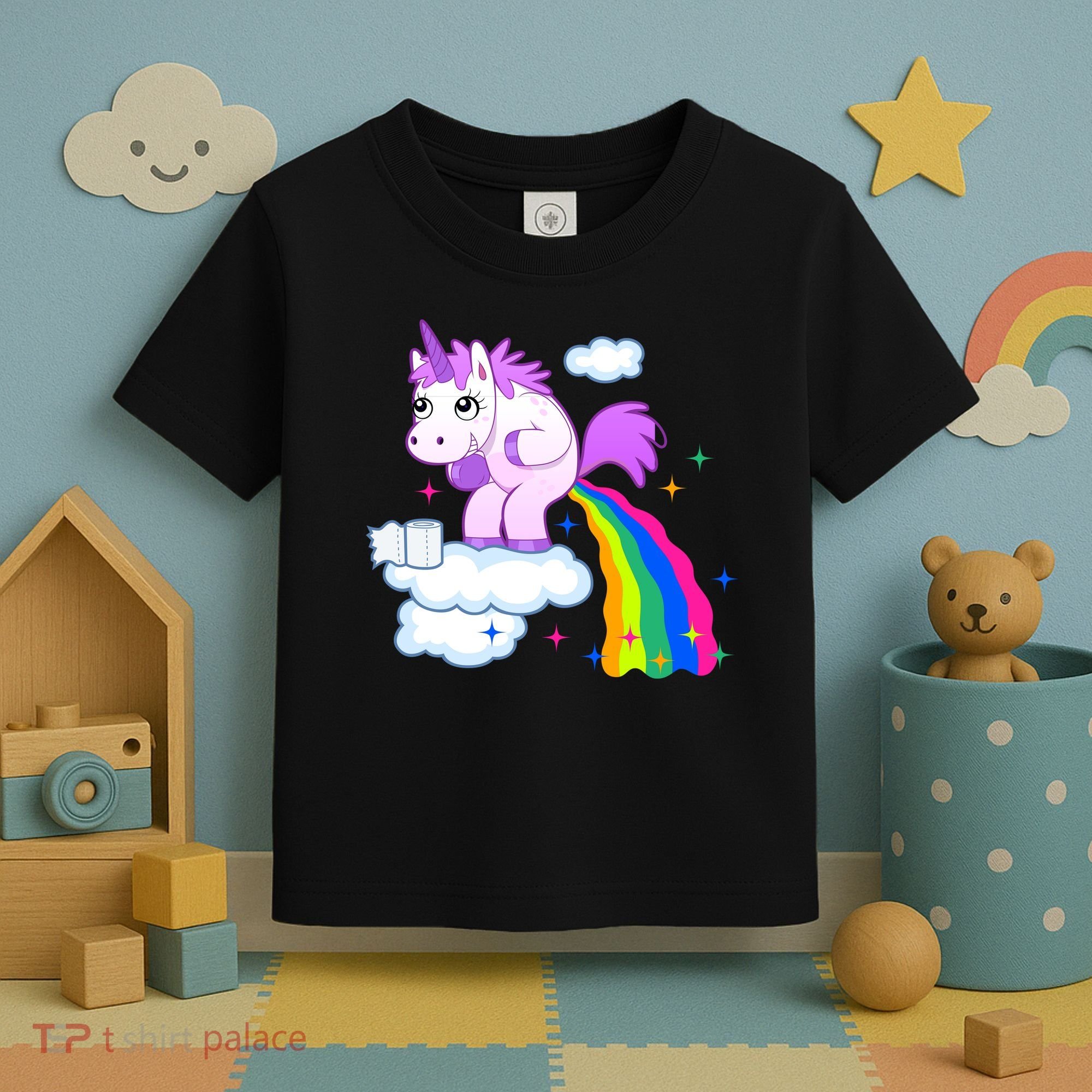 Unicorn Pooping A Rainbow Toddler T-Shirt