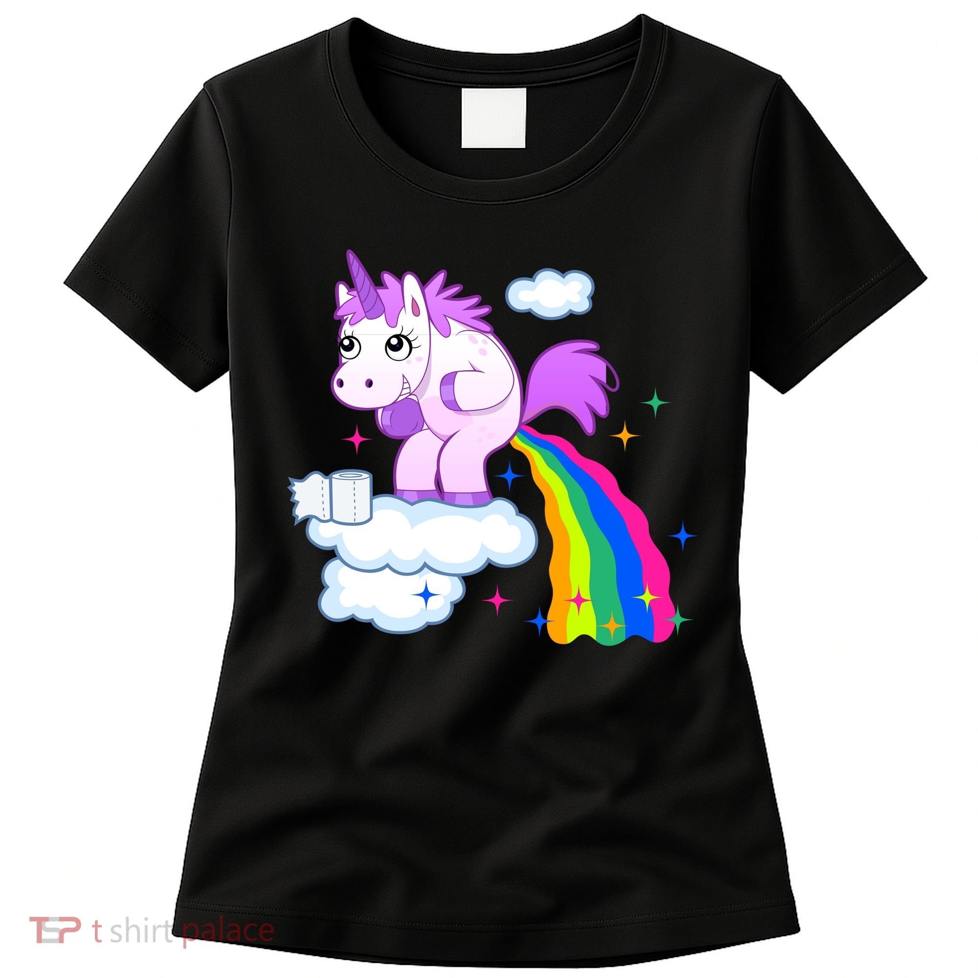 Unicorn Pooping A Rainbow Women's T-Shirt