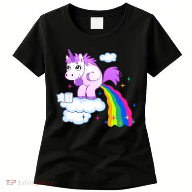 Unicorn Pooping A Rainbow Women's T-Shirt