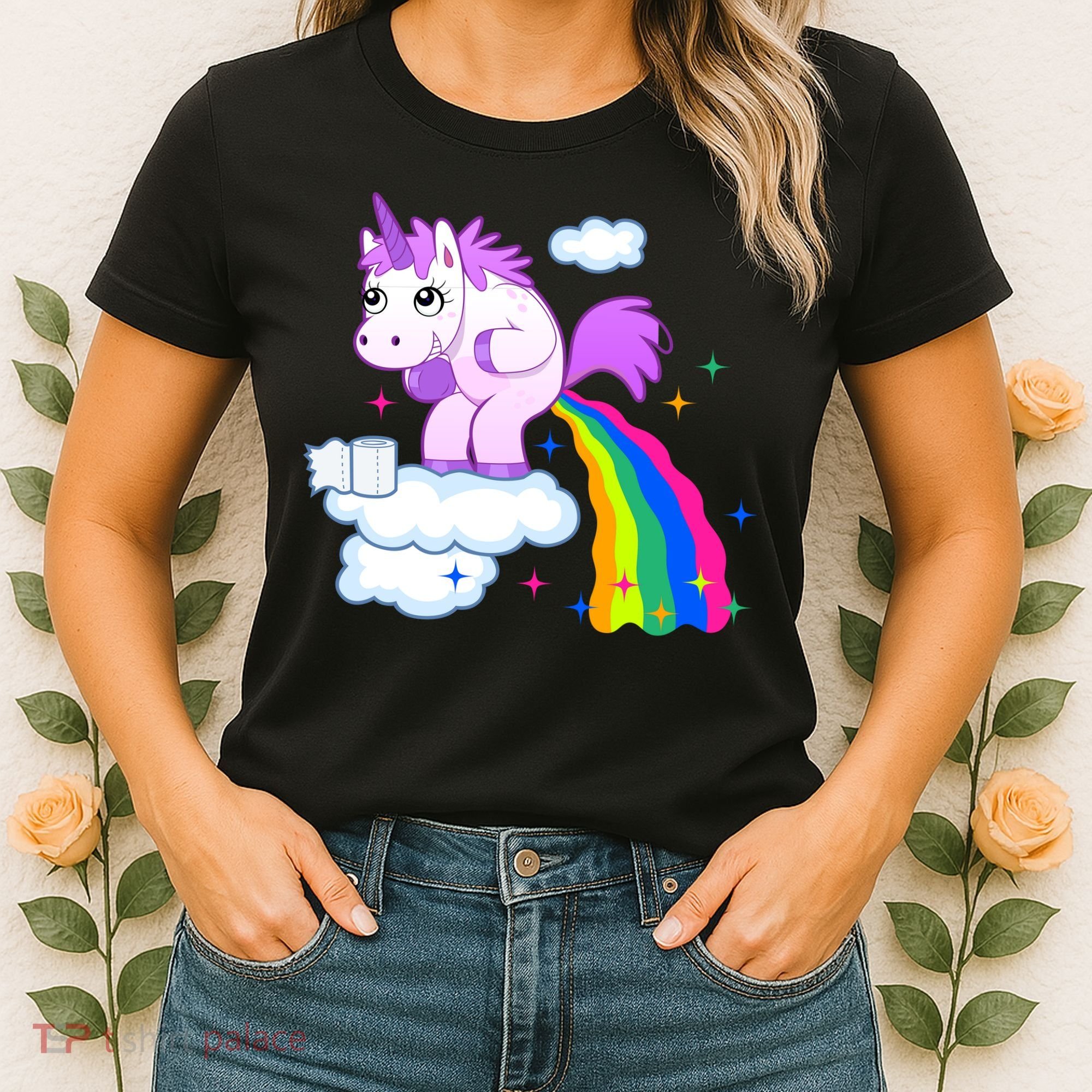 Unicorn Pooping A Rainbow Women's T-Shirt