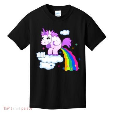 Unicorn Pooping A Rainbow Kids T-Shirt