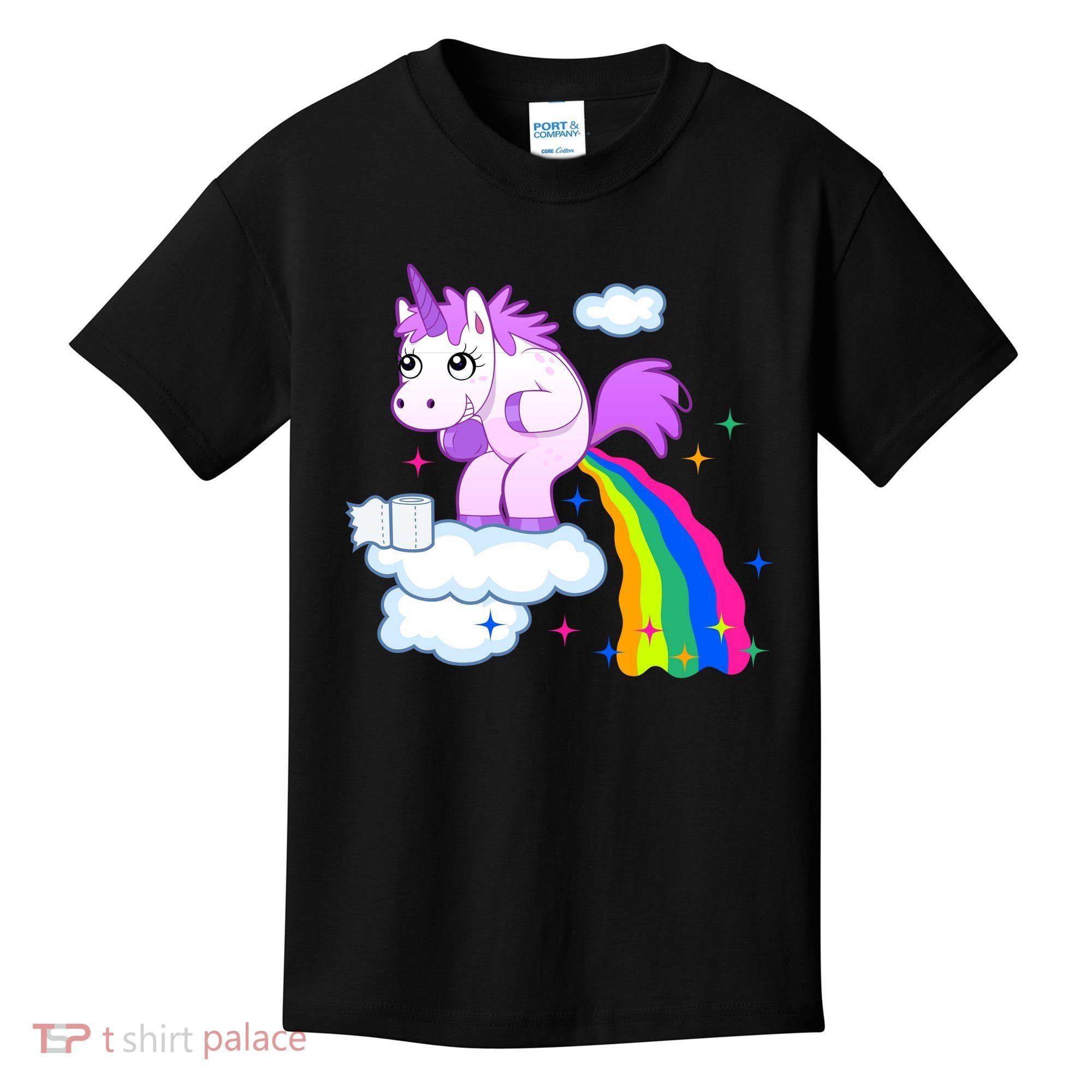 Unicorn Pooping A Rainbow Kids T-Shirt
