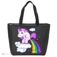 Unicorn Pooping A Rainbow Tote Bag thumb 0