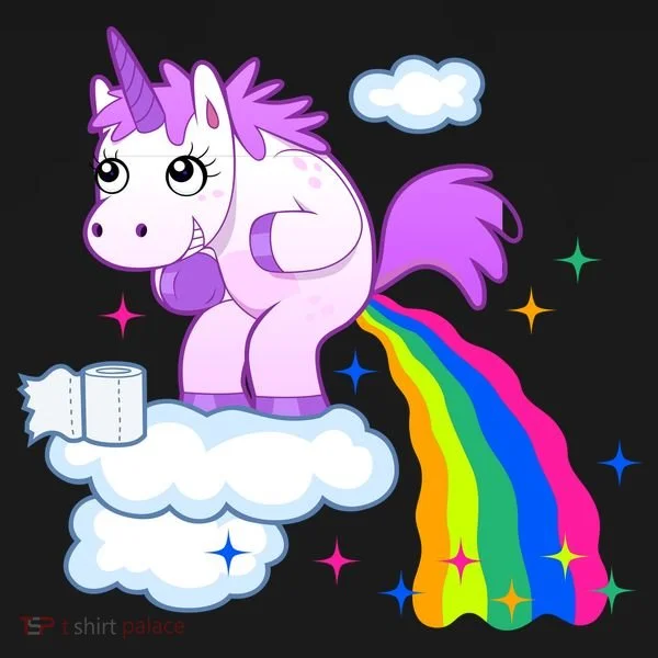 Unicorn Pooping A Rainbow Tote Bag