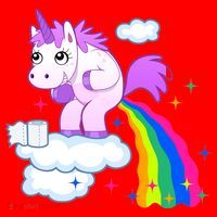 Unicorn Pooping A Rainbow Santa Hat thumb 1