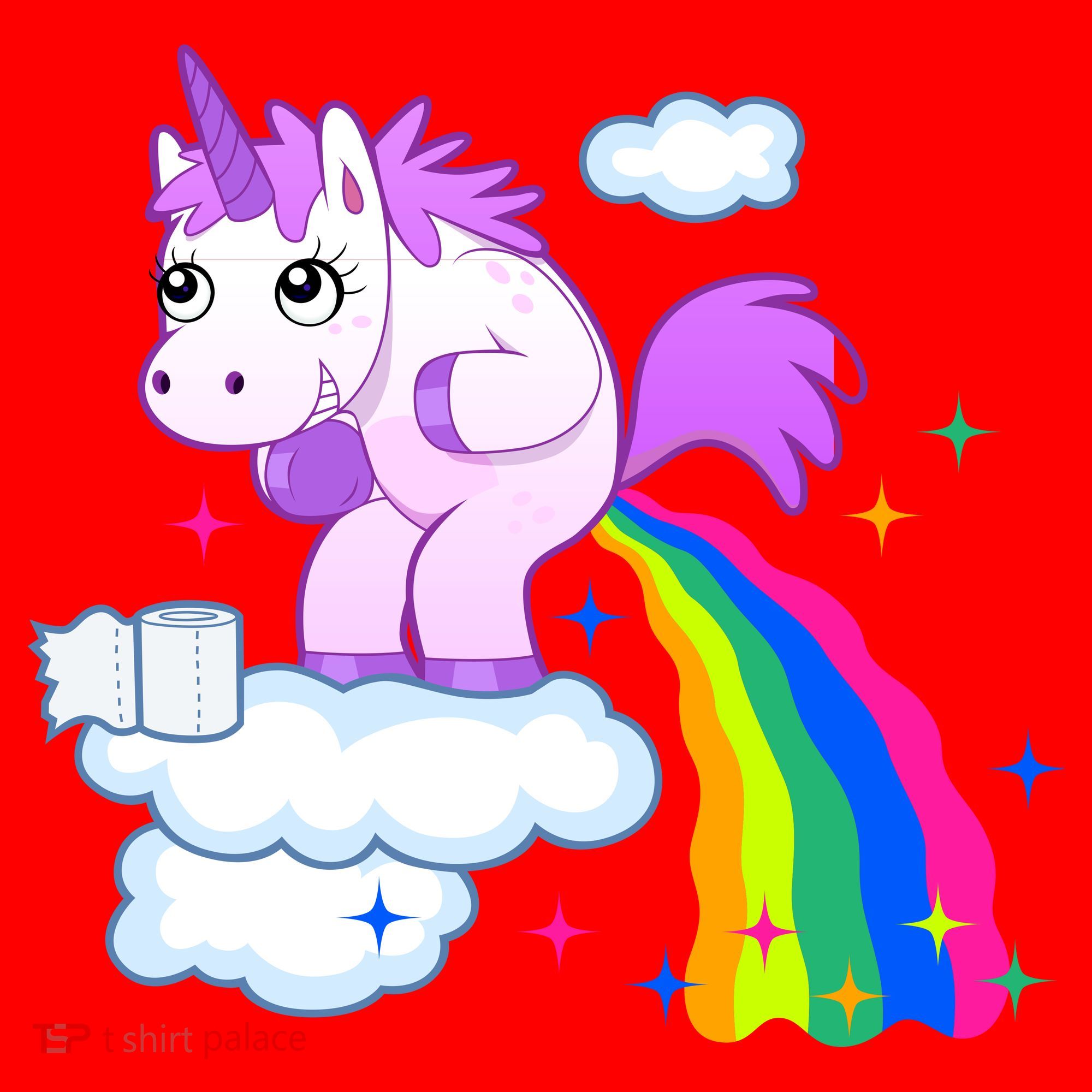 Unicorn Pooping A Rainbow Santa Hat