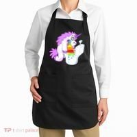 Unicorn Pukes Rainbow In The Toilet Apron thumb 2