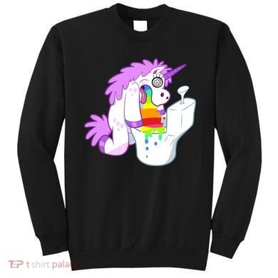 Unicorn Pukes Rainbow In The Toilet Sweatshirt