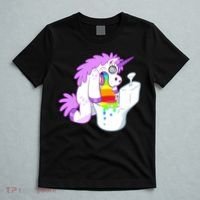 Unicorn Pukes Rainbow In The Toilet T-Shirt thumb 5