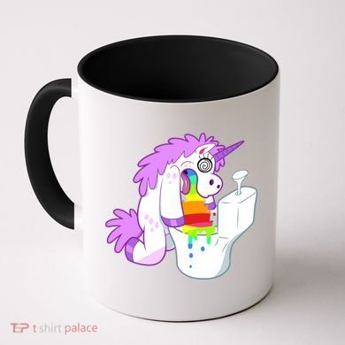 Unicorn Pukes Rainbow In The Toilet Coffee Mug