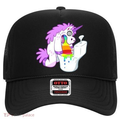Unicorn Pukes Rainbow In The Toilet Hat