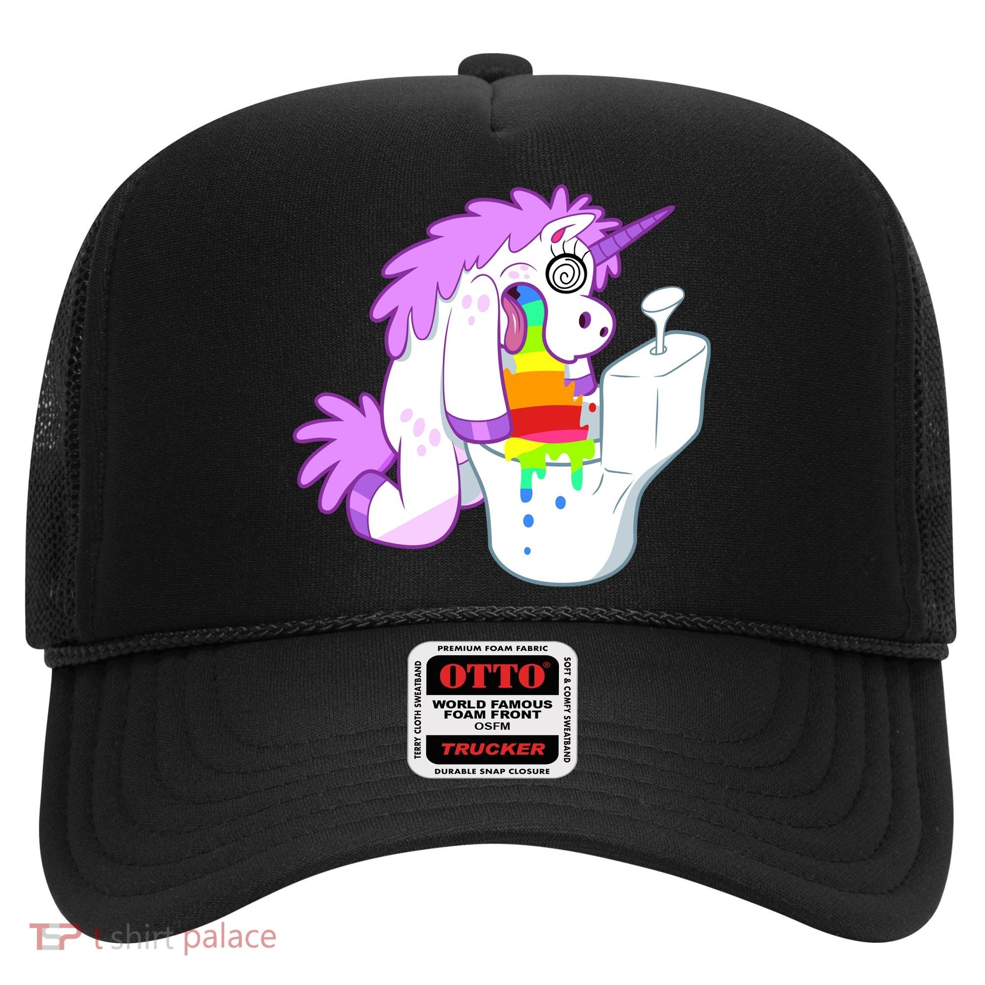 Unicorn Pukes Rainbow In The Toilet Hat