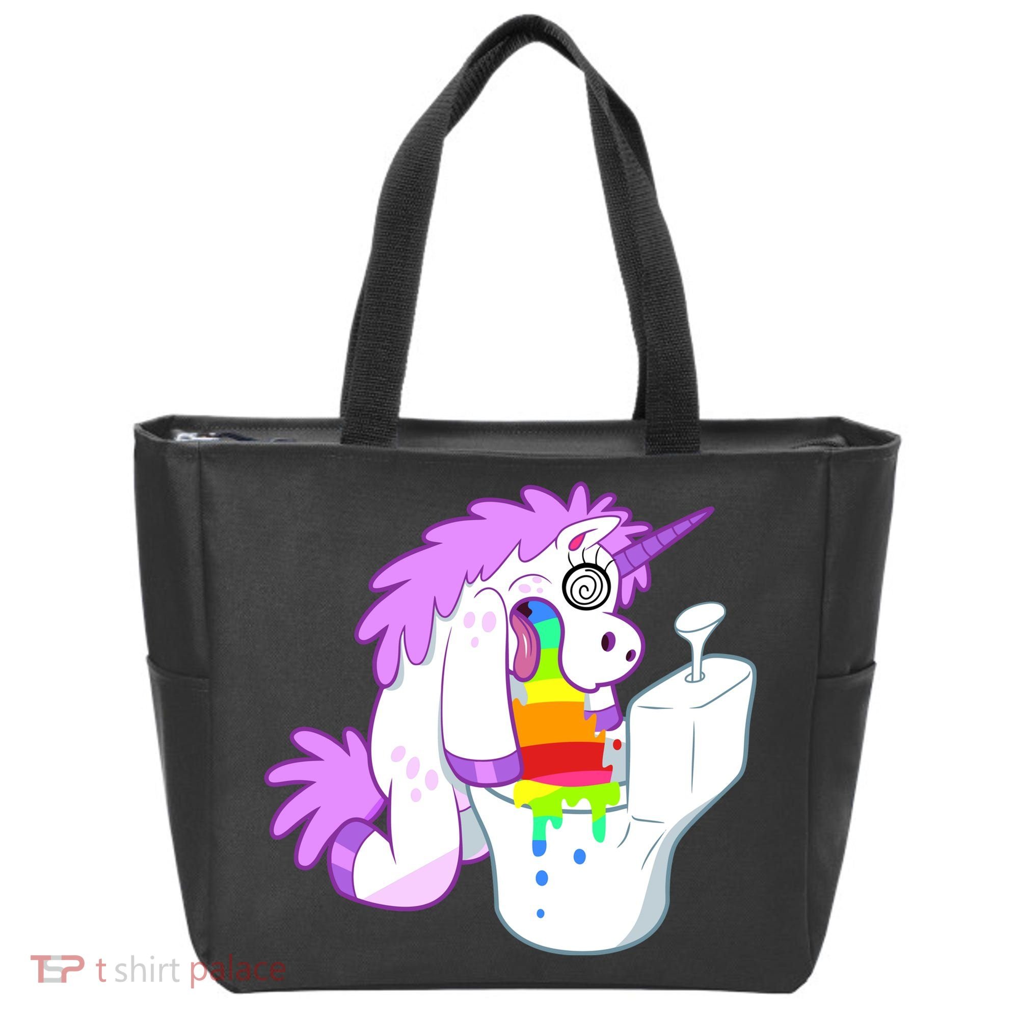 Unicorn Pukes Rainbow In The Toilet Tote Bag