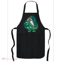 Unicorn Ridding Dinosaur Christmas Apron thumb 0