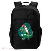 Unicorn Ridding Dinosaur Christmas Backpack thumb 0