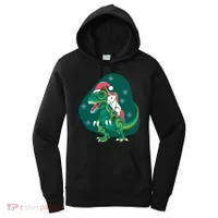 Unicorn Ridding Dinosaur Christmas Women's Hoodie thumb 0